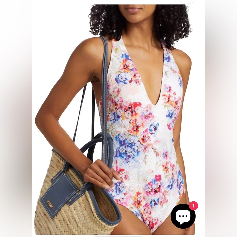 New Johnny Was - SUMMER DAYS EYELET CROSSBACK ONE PIECE size L, XL - Picture 10 of 16